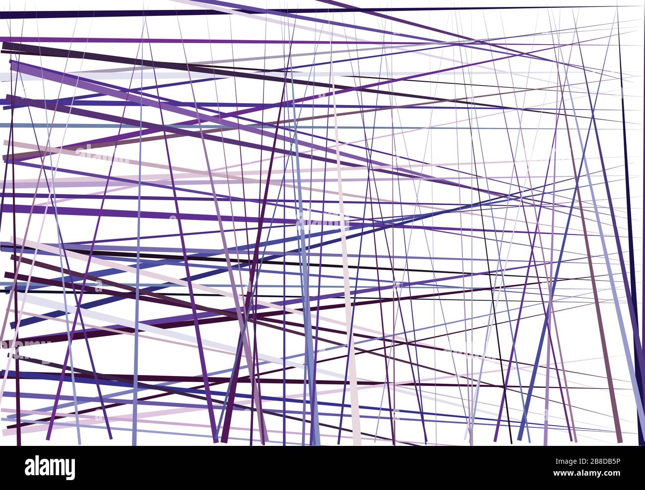 Colorful purple Abstract geometric art with random, chaotic lines ...