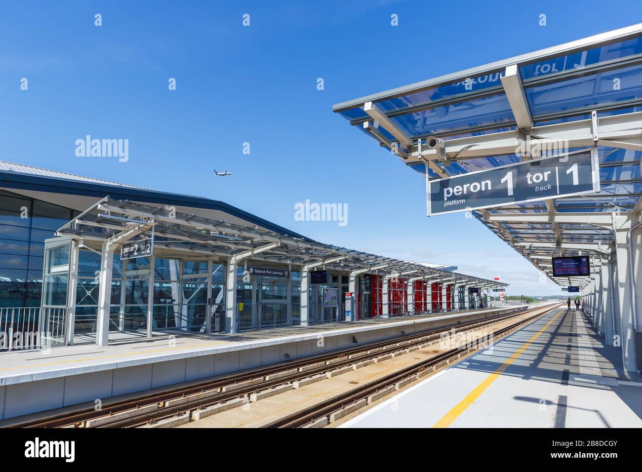 Gdansk, Poland – May 29, 2019: Train station at Gdansk airport (GDN) in  Poland Stock Photo - Alamy