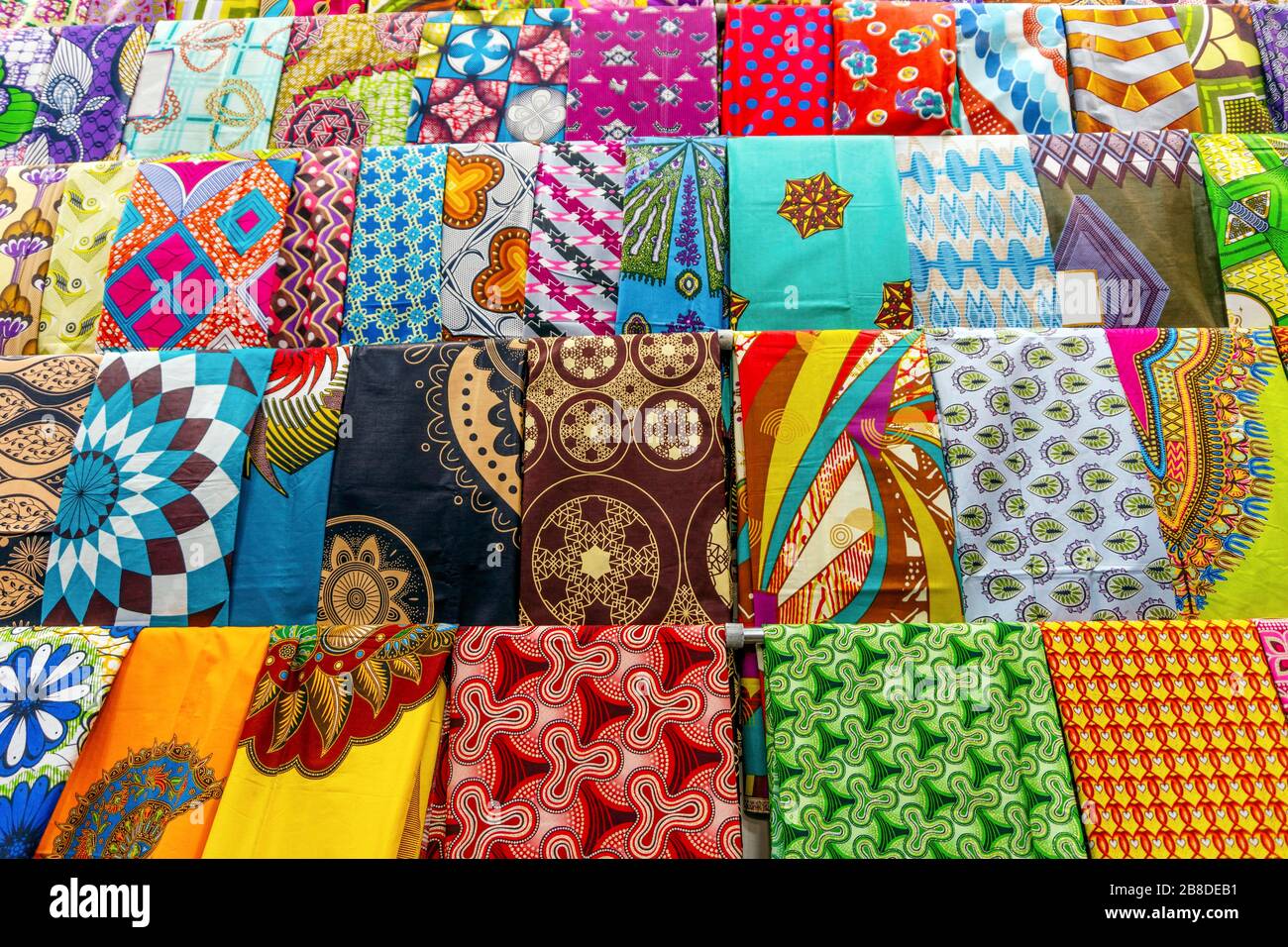 Plenty of colorful african fabrics hi-res stock photography and images ...