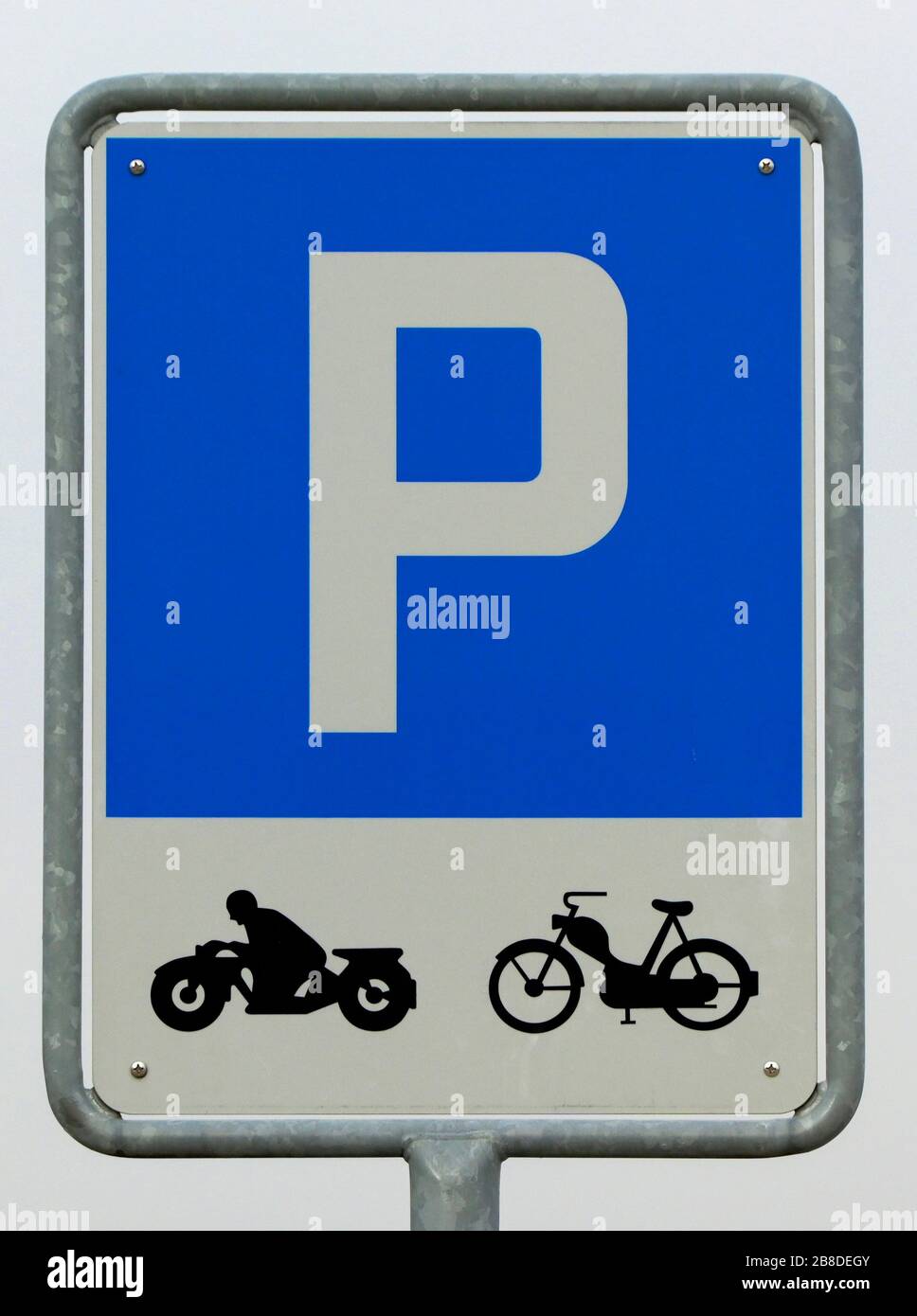 Sign parking lot motorcycles and mopeds, Switzerland Stock Photo Alamy