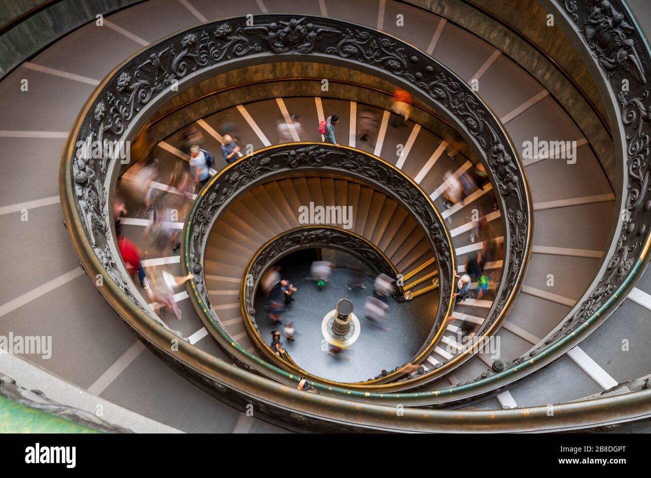 Bramante Staircase, exit stairs from Vatican City Stock Photo