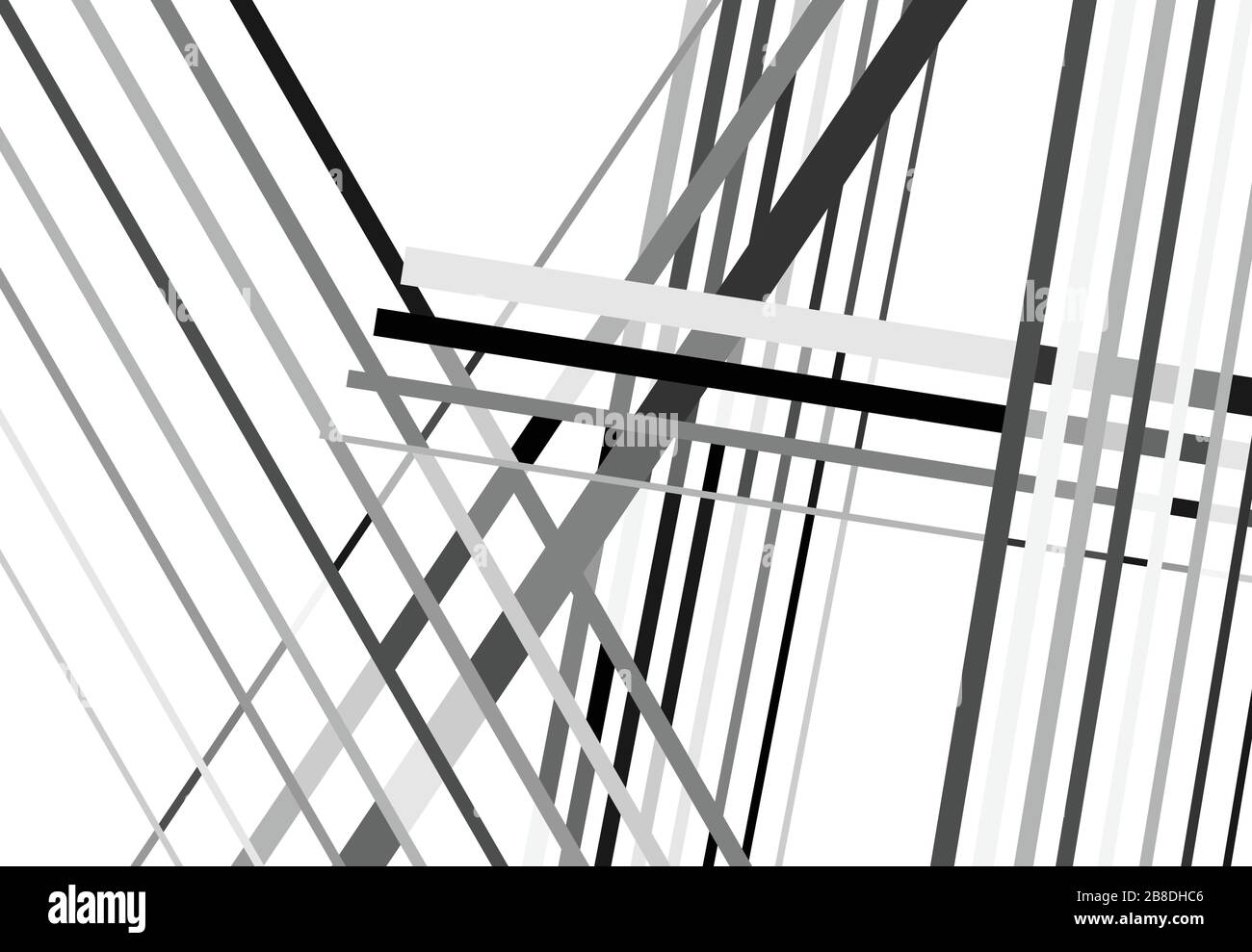 Abstract geometric art with random, chaotic lines. Straight crossing ...