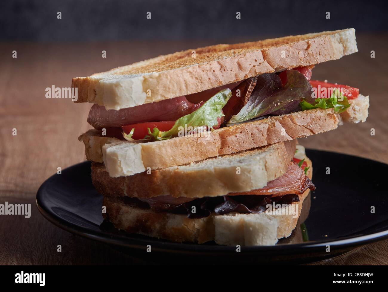 BLT Toasted Sandwich Stock Photo