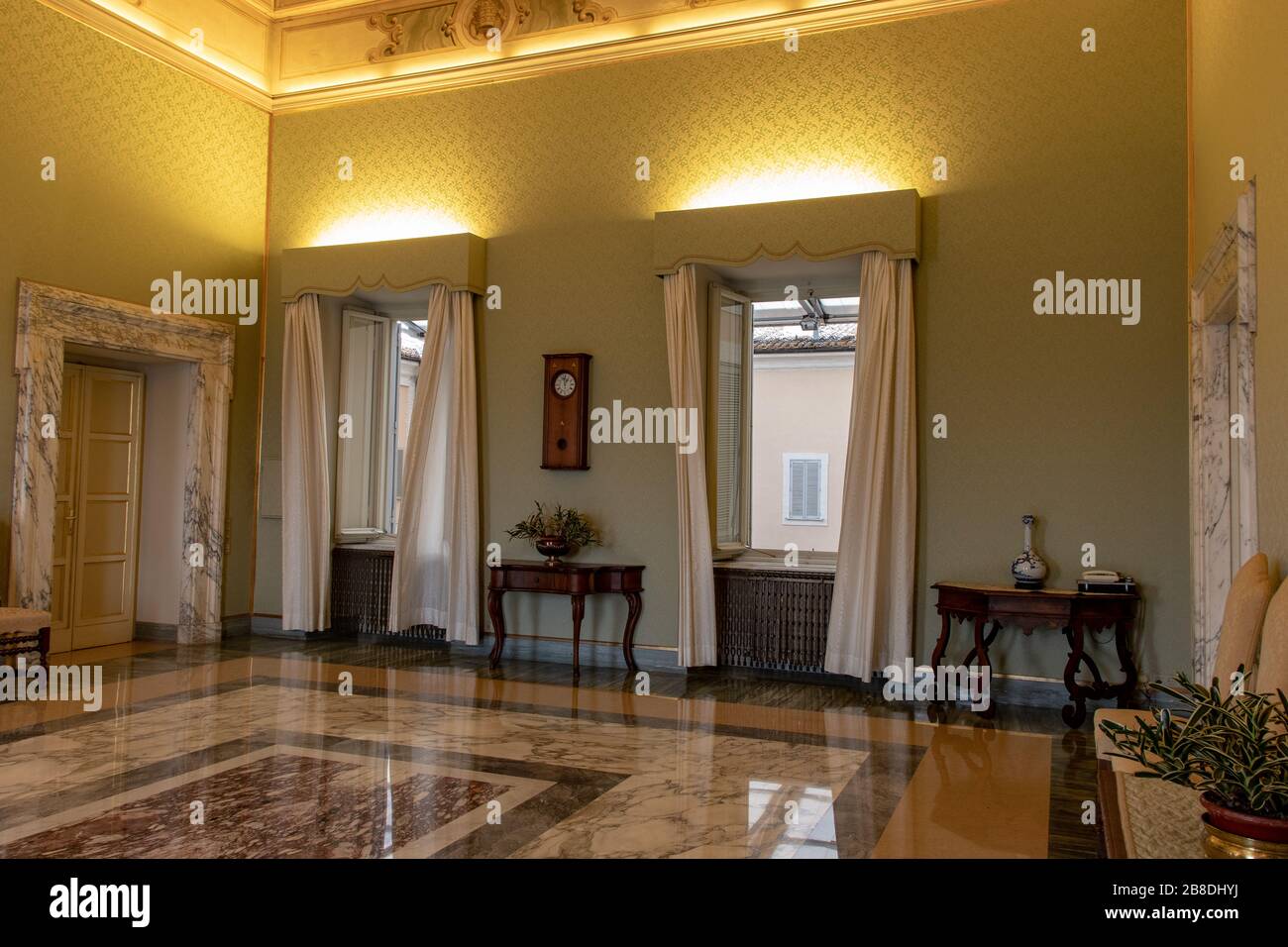 Rome 10 November 2019. The Pope's summer residence, the large rooms and