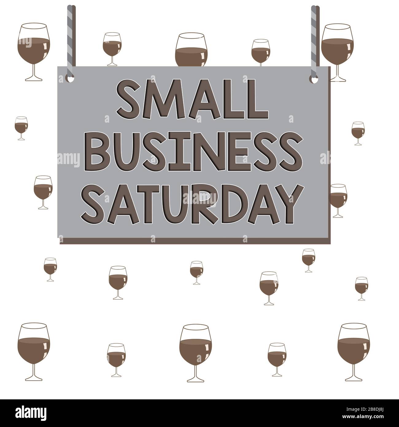Text sign showing Small Business Saturday. Business photo text American shopping holiday held during the Saturday Wooden board wood rectangle shape em Stock Photo