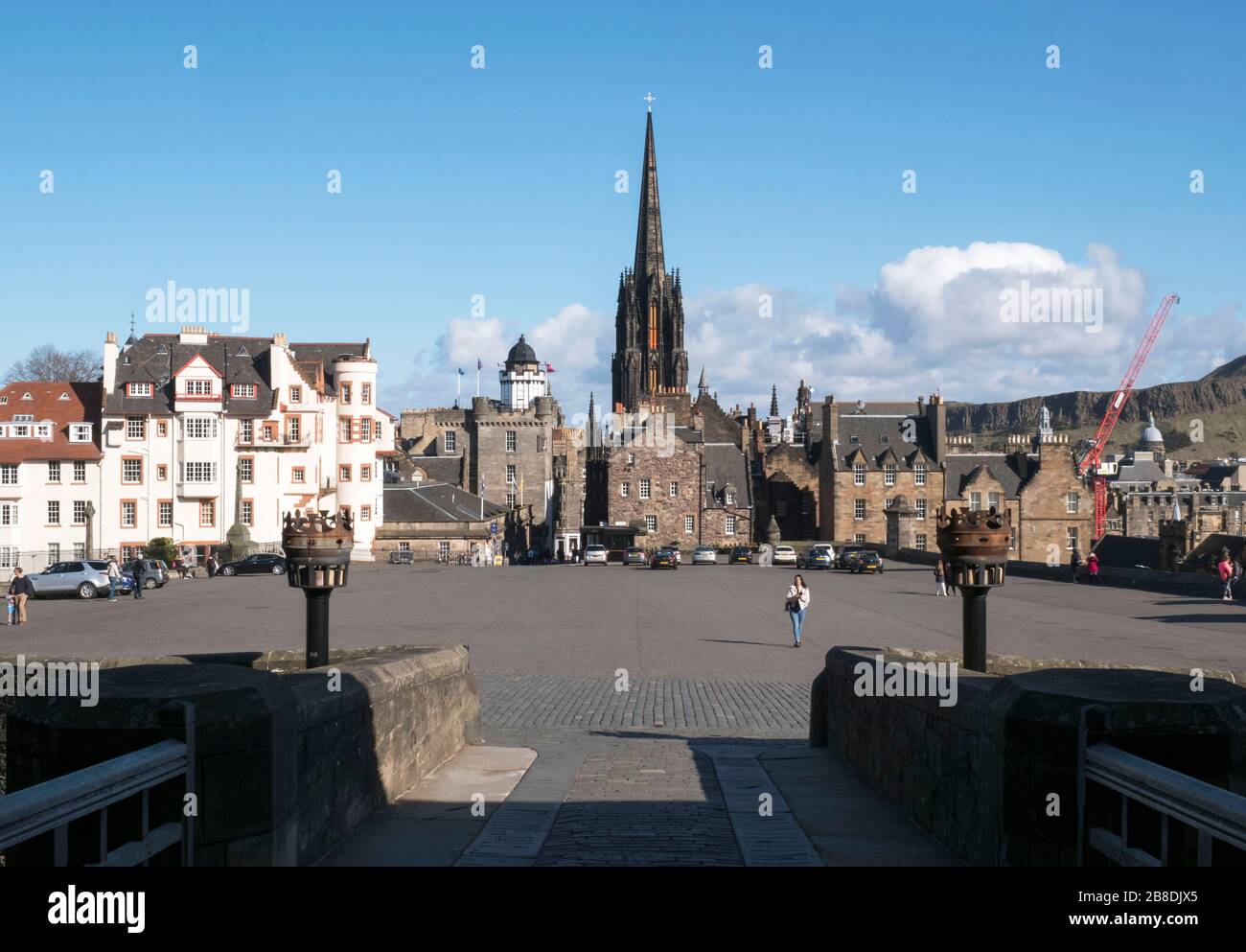 Edinburgh Castle esplanade during the Coronavirus pandemic Stock Photo Alamy
