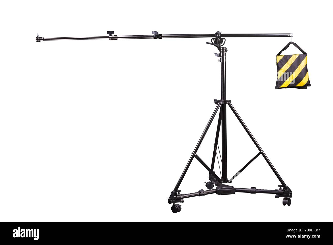 Photo studio lighting stands isolated on the white background. Stock Photo