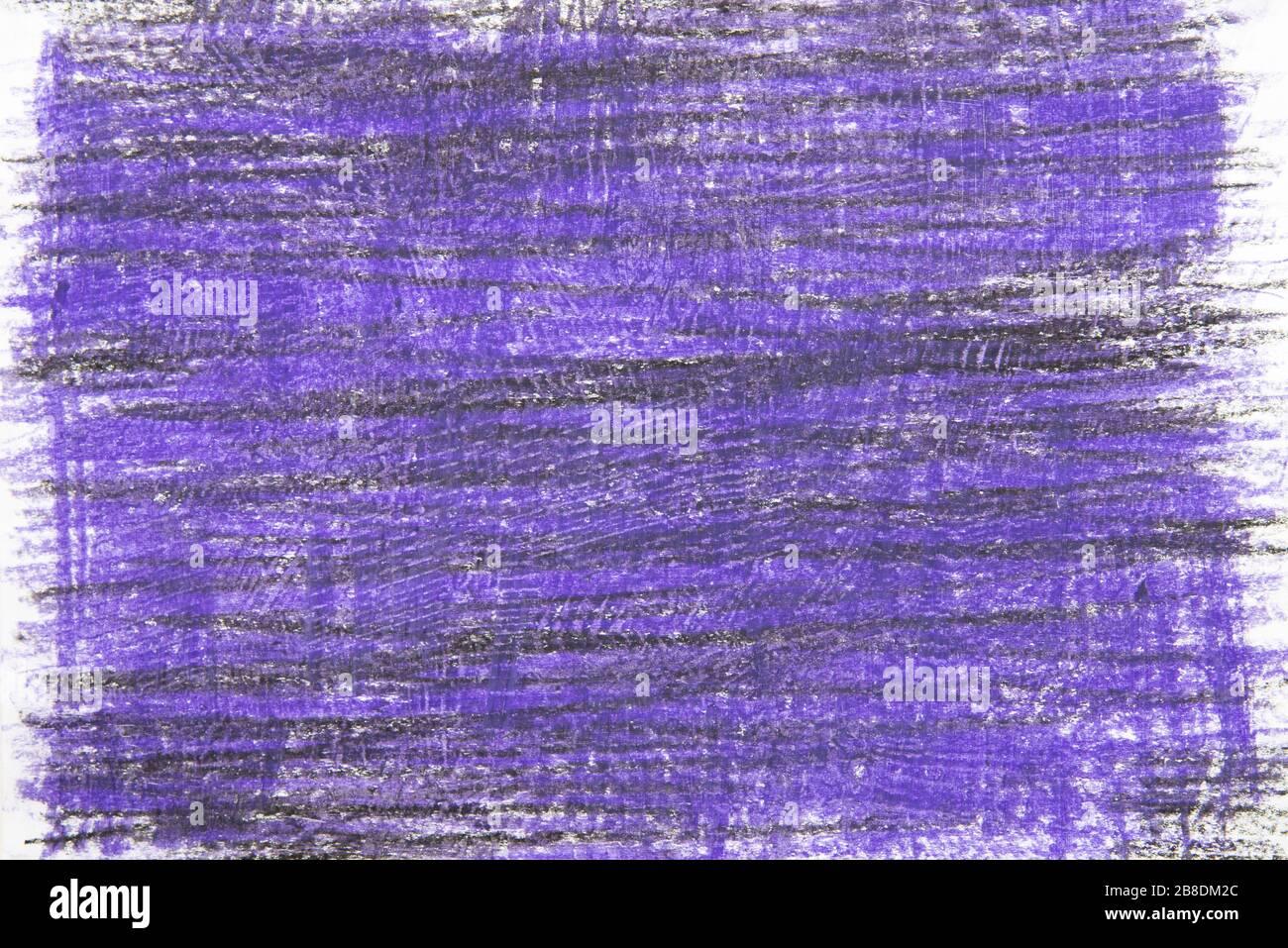 violet vax color  crayon on white paper background texture Stock Photo