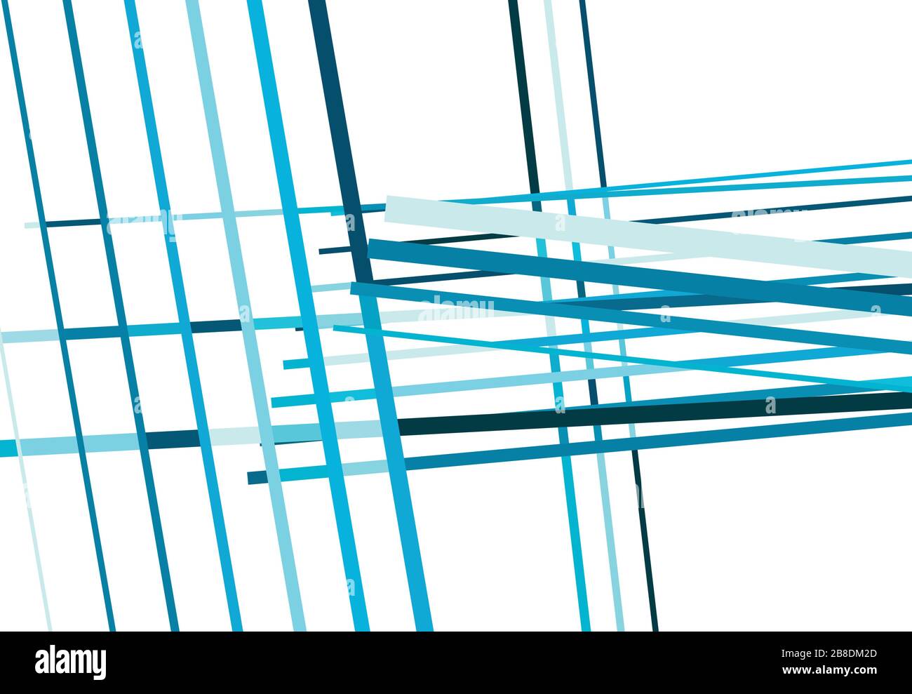 Blue Colorful Abstract geometric art with random, chaotic lines ...