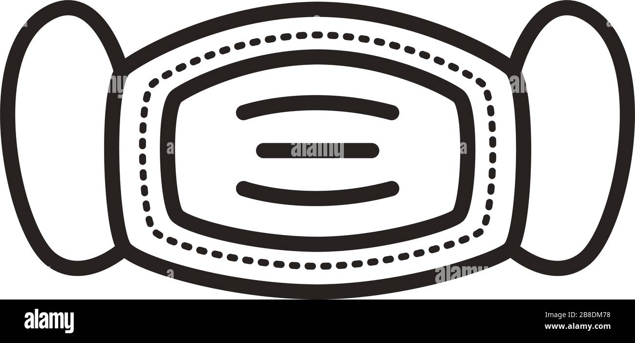 face mask accessory line style Stock Vector Image & Art - Alamy