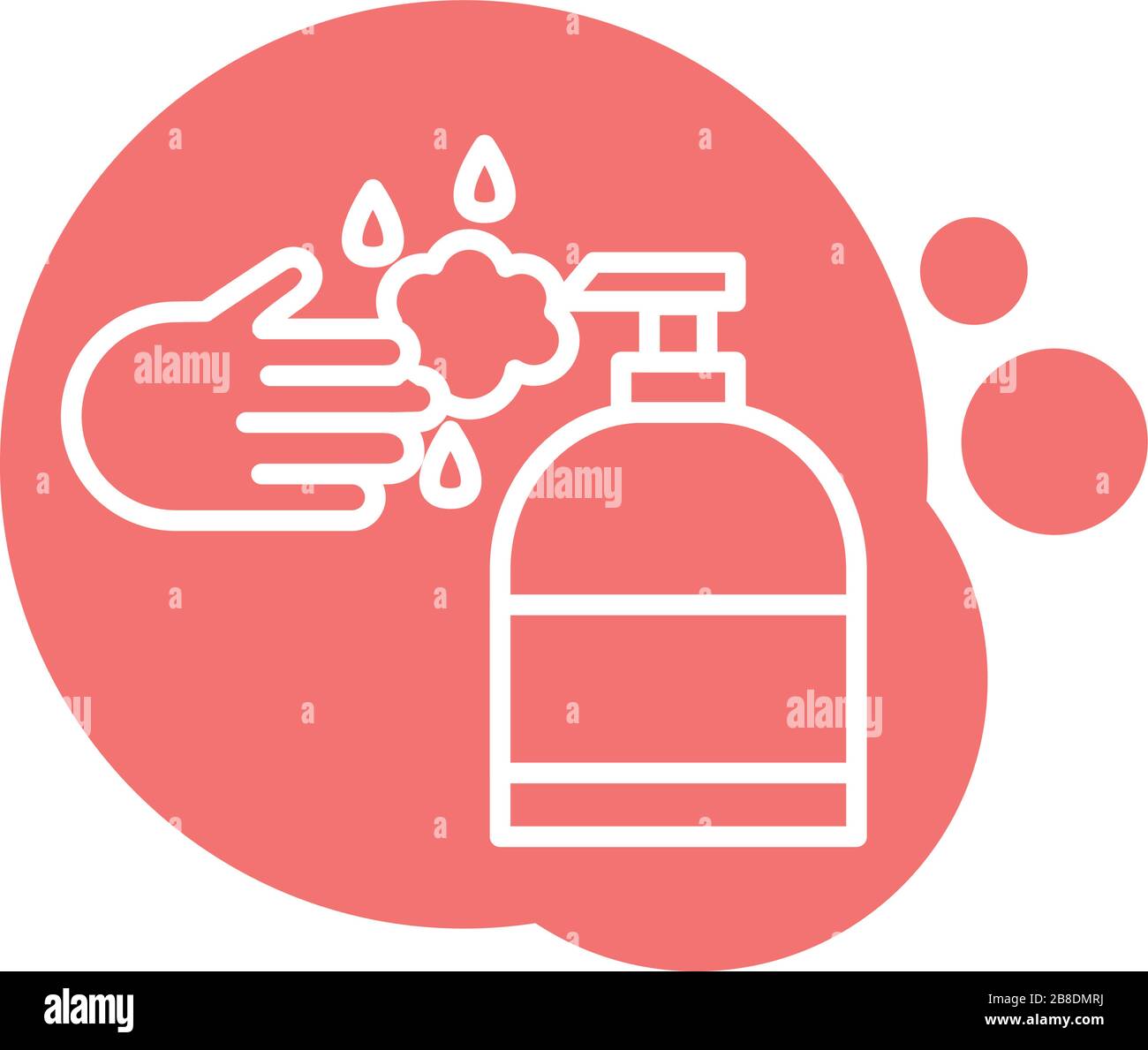 hand with antibacterial soap bottle block icon Stock Vector Image & Art ...