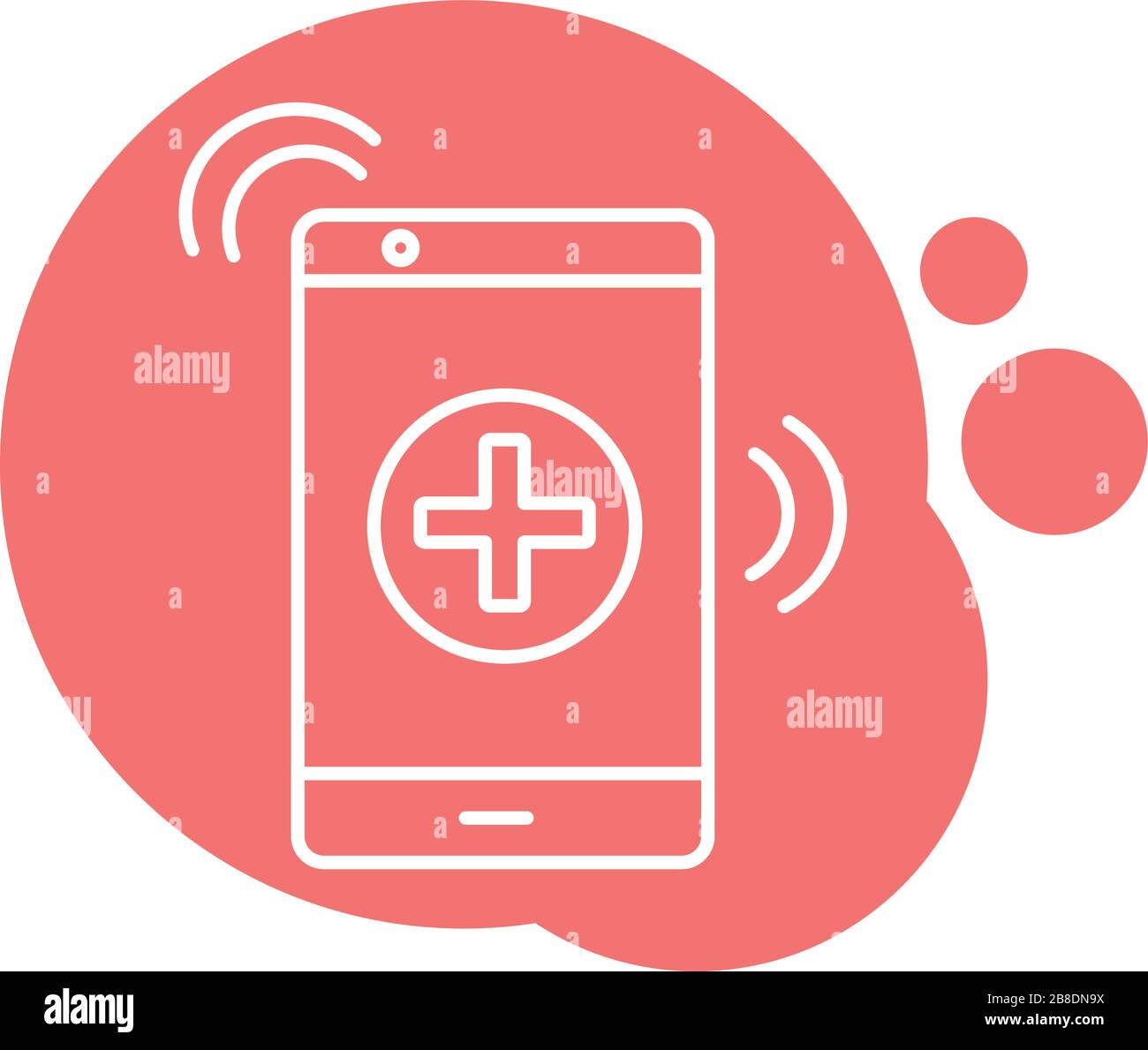 smartphone with medical app block style Stock Vector Image & Art - Alamy