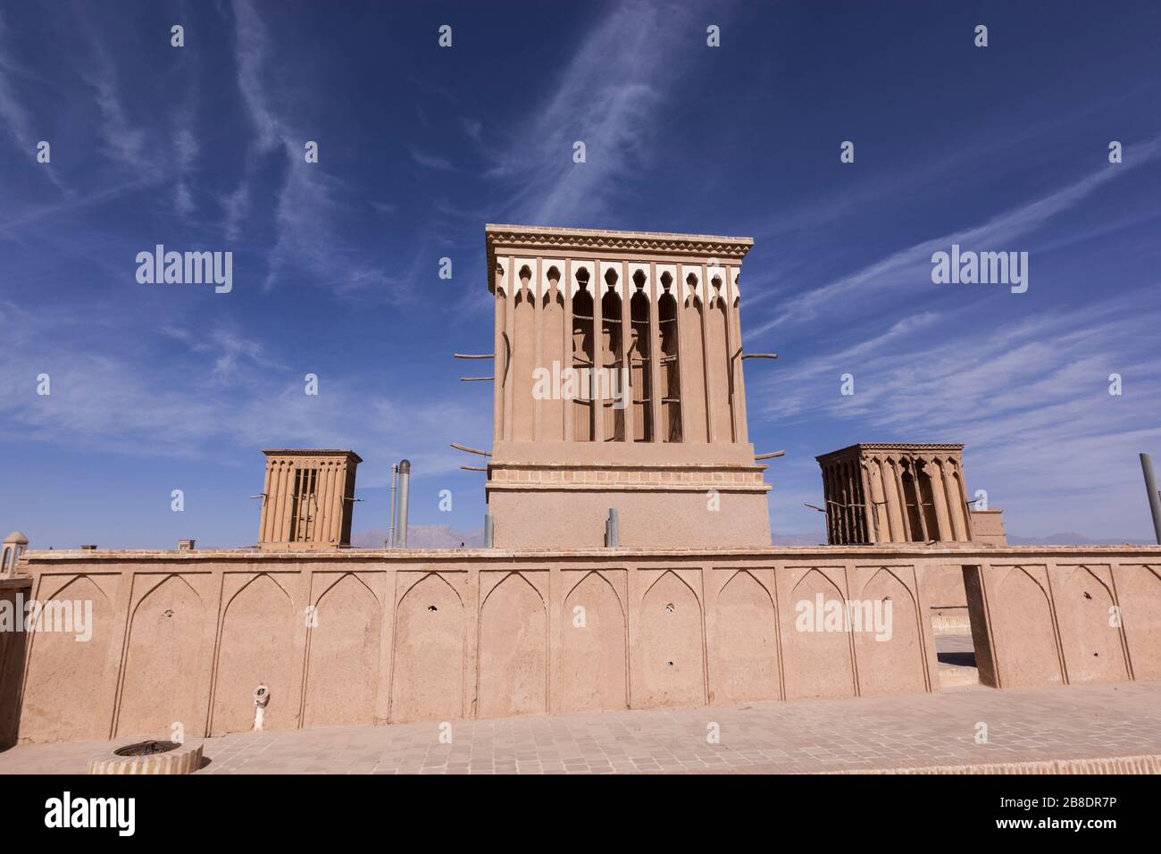 Badgir, Wind Tower, Yazd, Iran Stock Photo