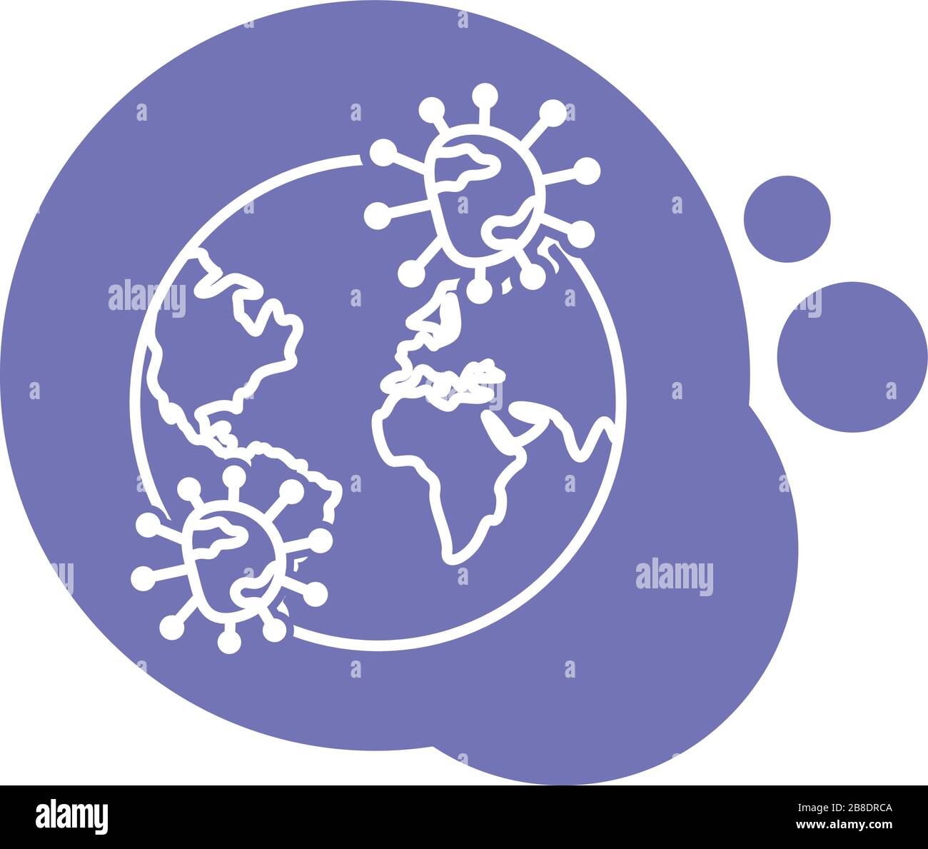 world planet with covid19 particles block style icon Stock Vector Image ...