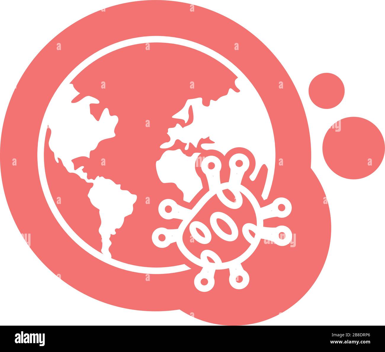 world planet with covid19 particles block style icon Stock Vector Image ...