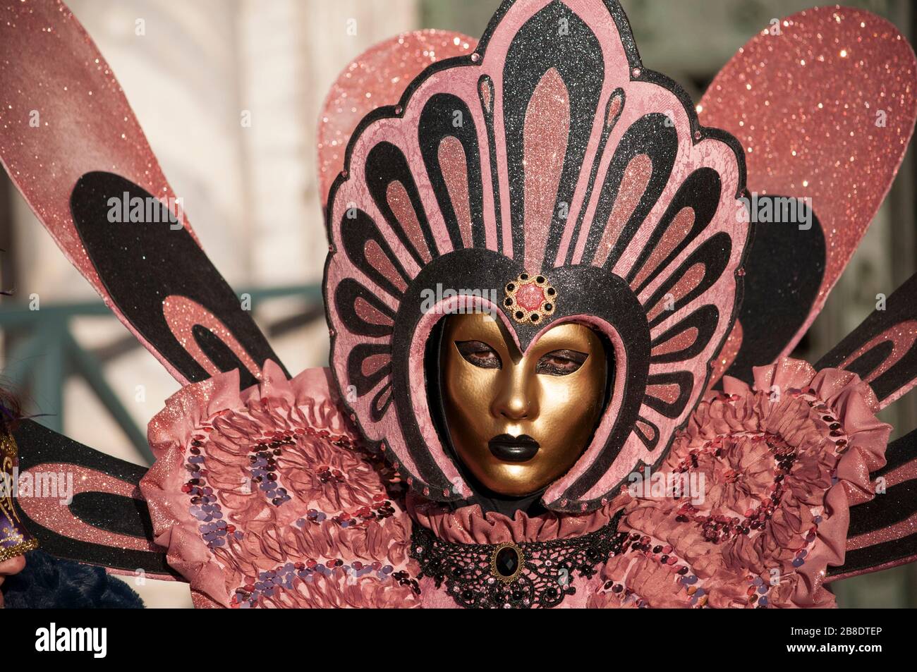 Colorful carnival masks at a traditional festival in Venice, Italy Stock Photo
