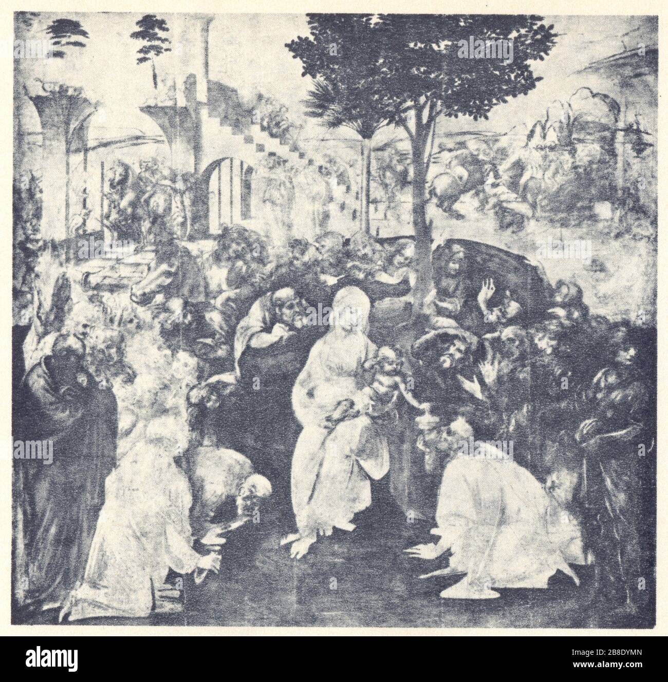 Leonardo da Vinci. The Adoration of the Kings. 1481 Stock Photo - Alamy