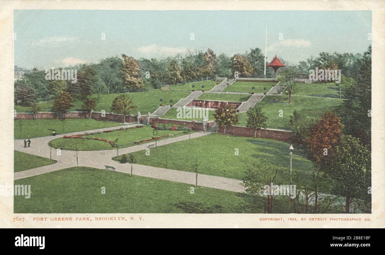 Fort Green Park Before the Obelisk Stock Photo