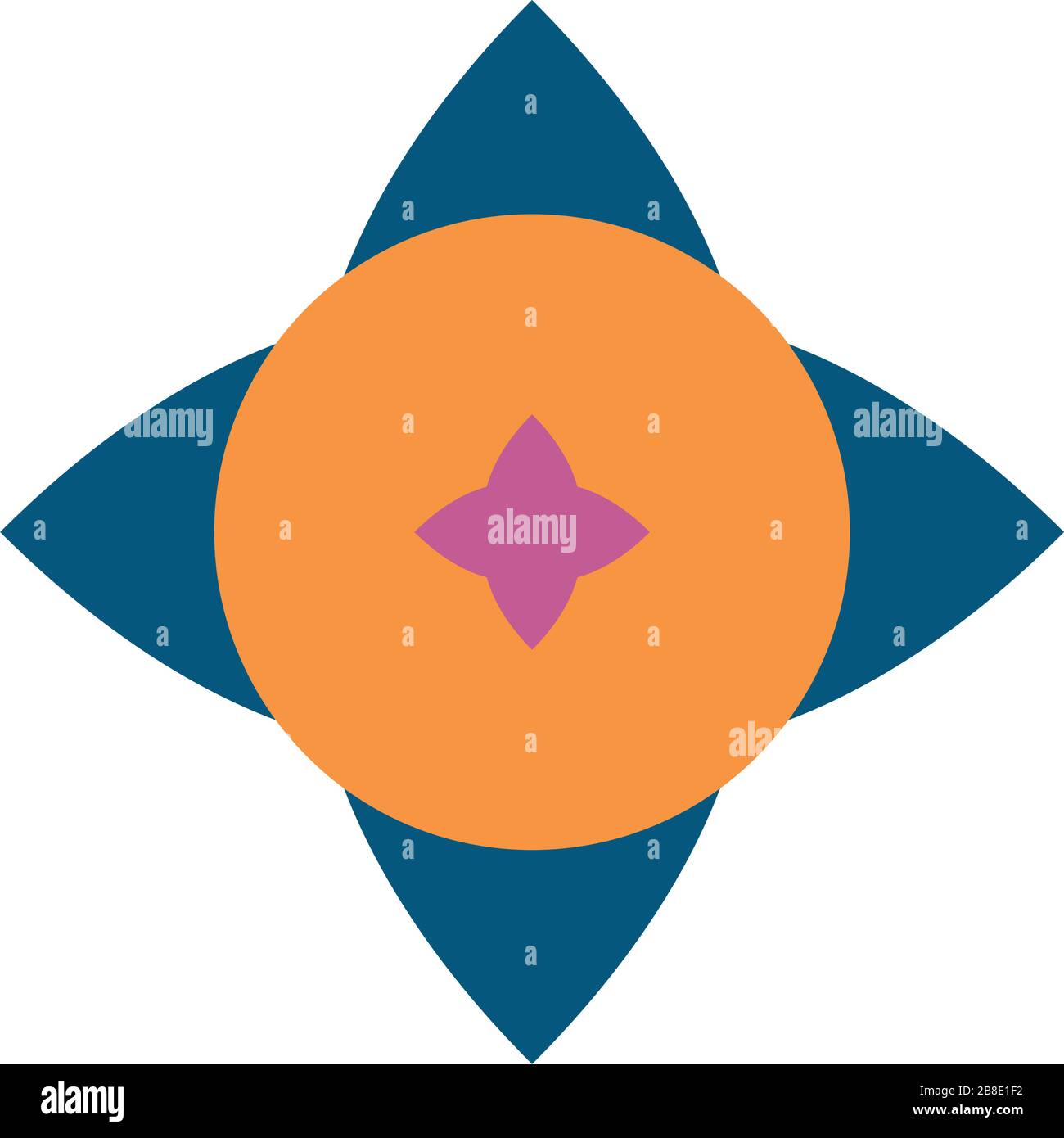 Geometric mandala / ornament / decoration symbol, icon. Splotch, blob ...