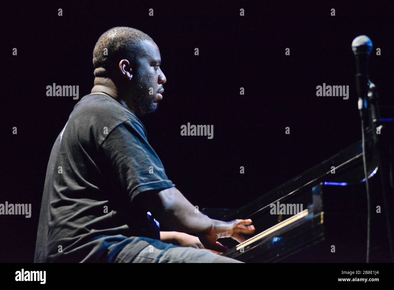 Robert Glasper, jazz pianist, performing live Stock Photo