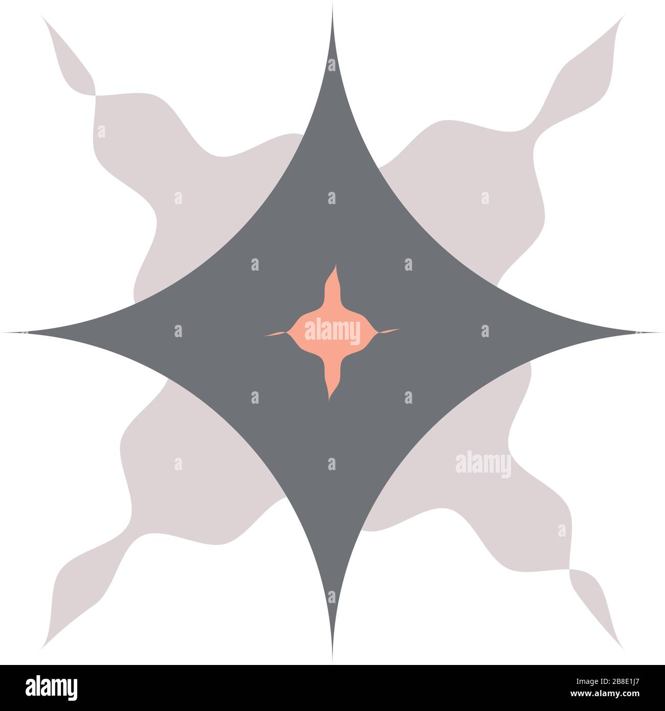 Geometric mandala / ornament / decoration symbol, icon. Splotch, blob ...