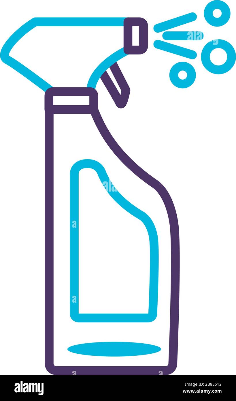 disinfectant spray bottle product line style Stock Vector Image & Art ...