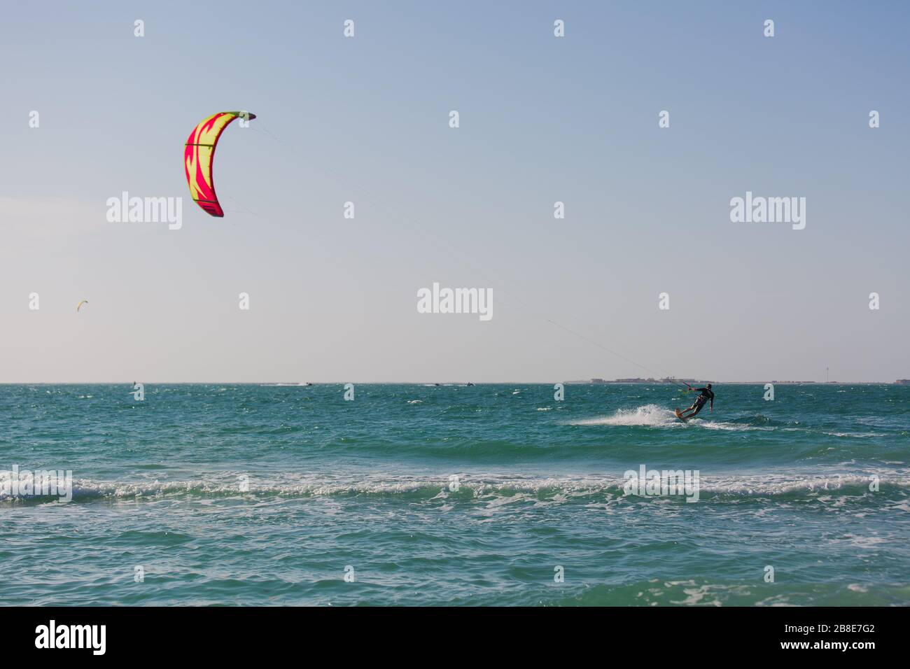 Kitesurfing, Kiteboarding Action Photos Sea Sport Extreme Stock Photo ...