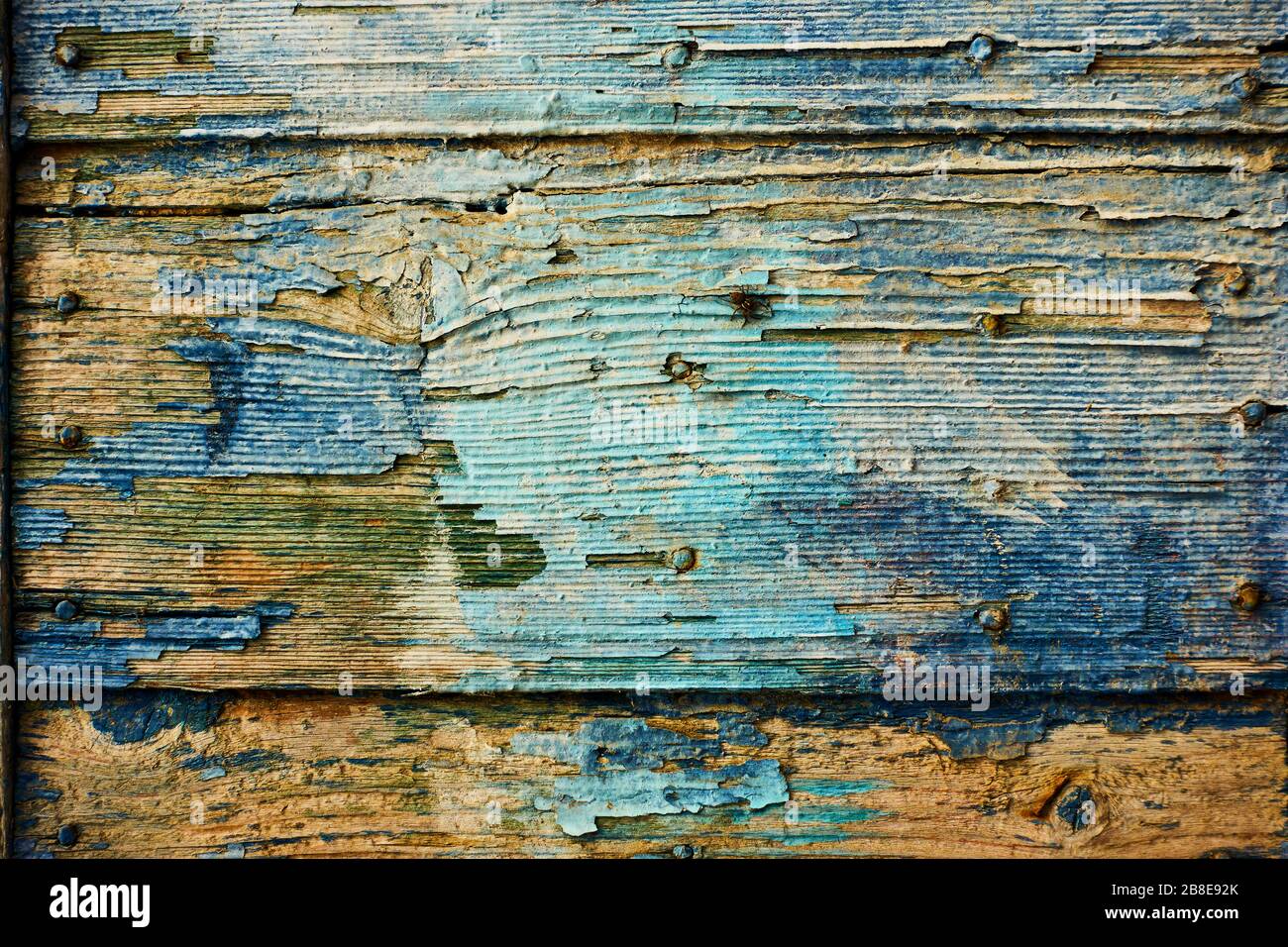 Caribbean painting on rustic wood plank