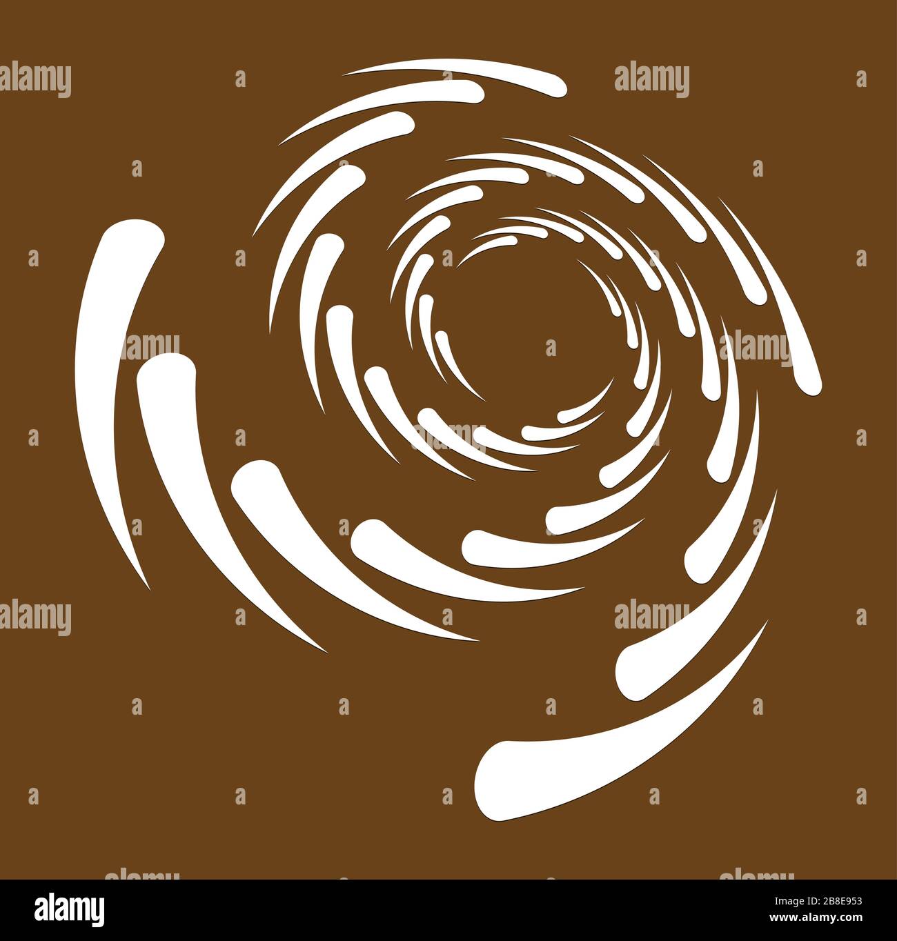 white helical, spiraling, curl and curly shape. spiral, twirl, swirl