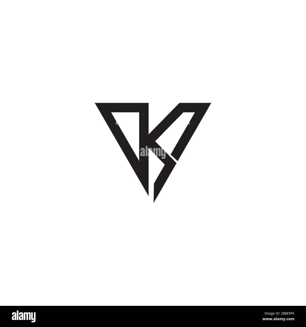Initial letter k logo design template Stock Vector