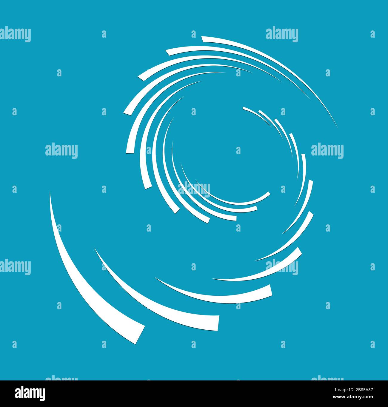 white helical, spiraling, curl and curly shape. spiral, twirl, swirl