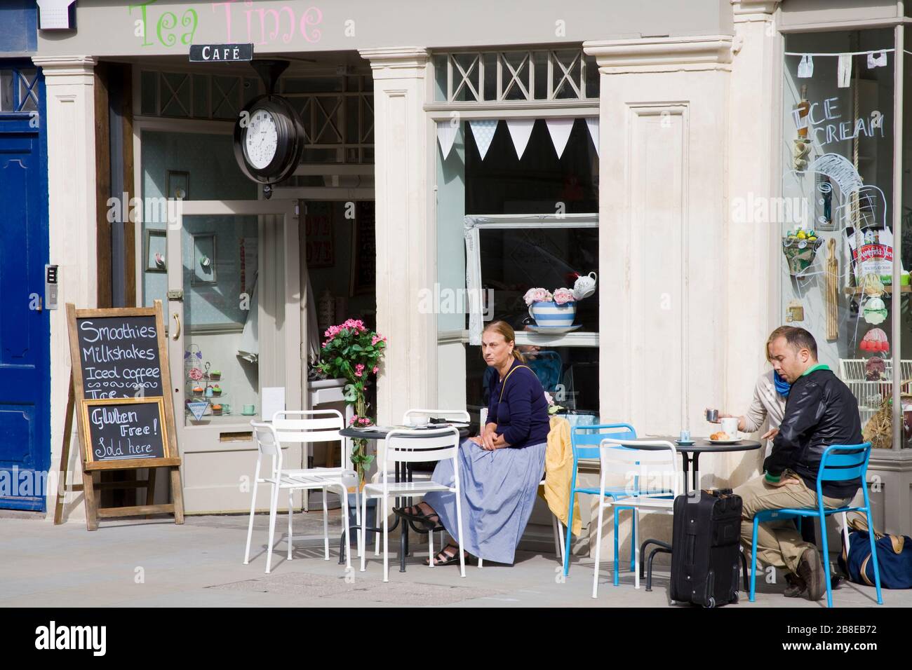 Cafe on Dorchester Street, Bath, Somerset, England, United Kingdom, Great Britain, Europe Stock Photo