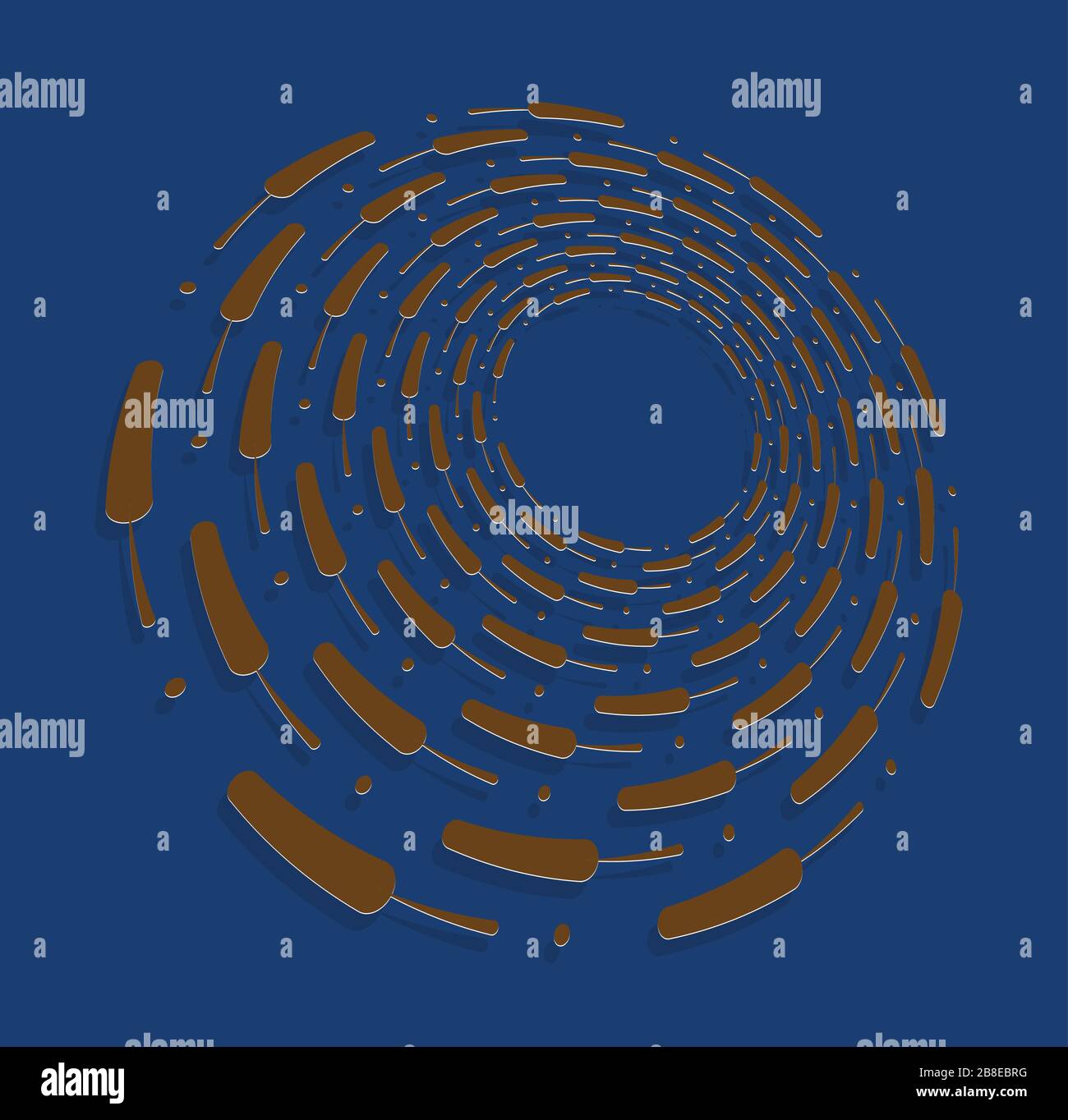 duotone curly, coil, gyration volute shape. twine vortex rotating in ...
