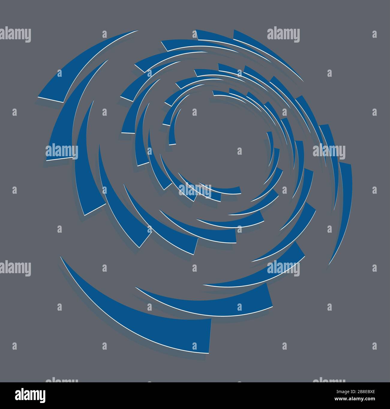 duotone curly, coil, gyration volute shape. twine vortex rotating in ...