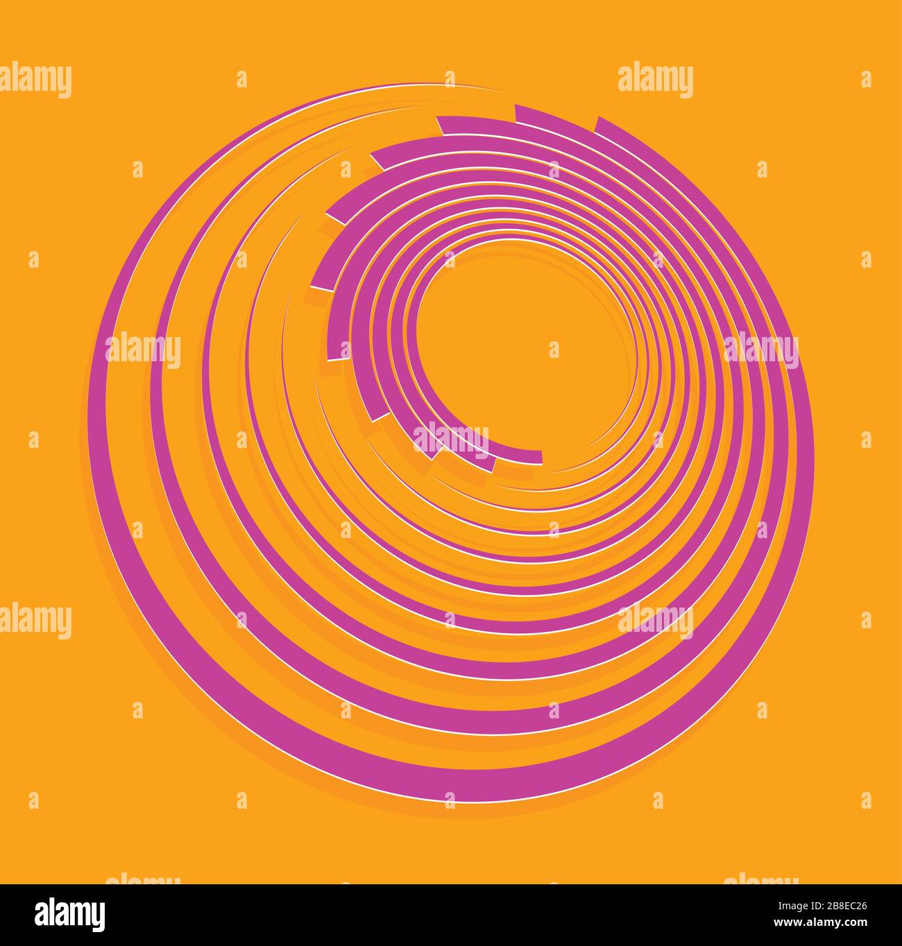 duotone curly, coil, gyration volute shape. twine vortex rotating in ...
