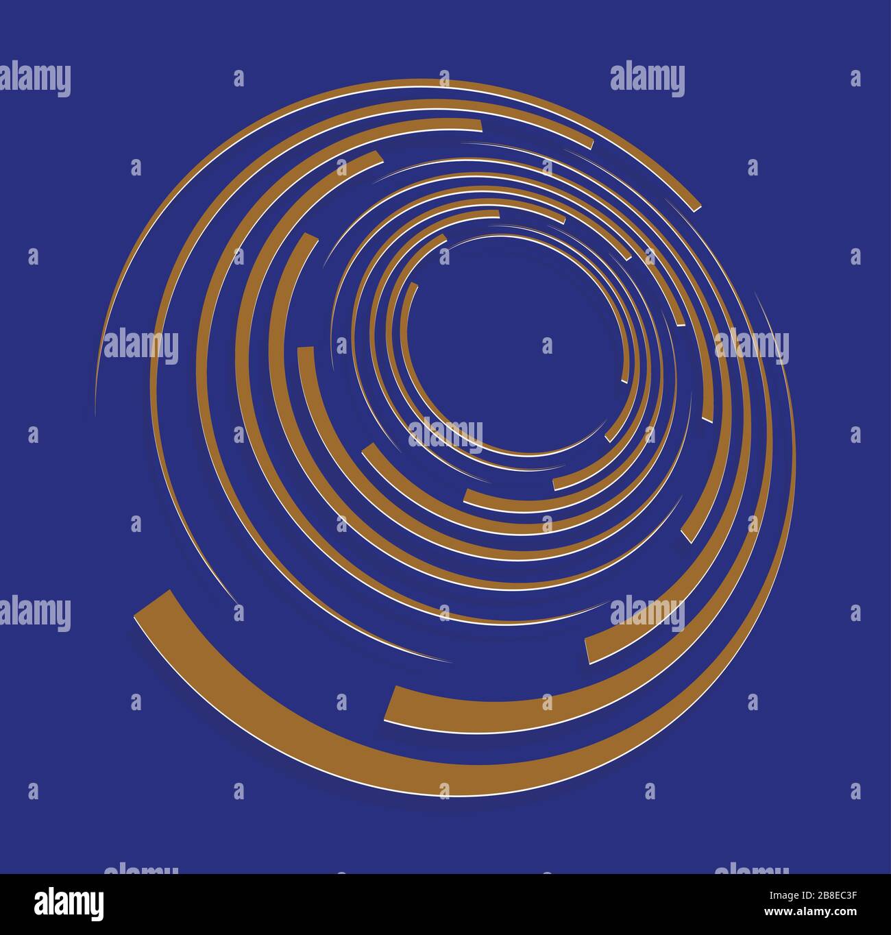 duotone curly, coil, gyration volute shape. twine vortex rotating in ...