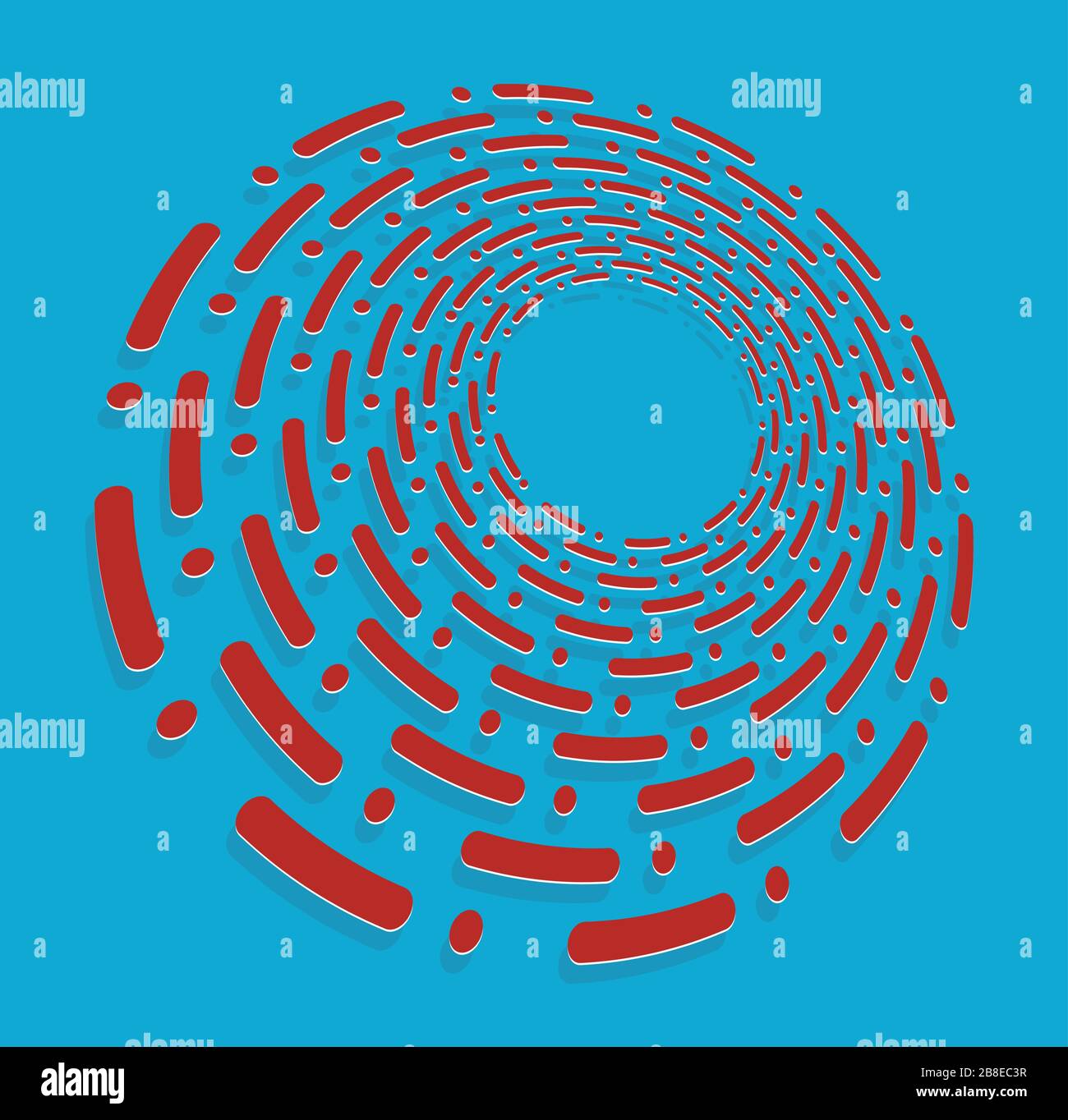 duotone curly, coil, gyration volute shape. twine vortex rotating in ...