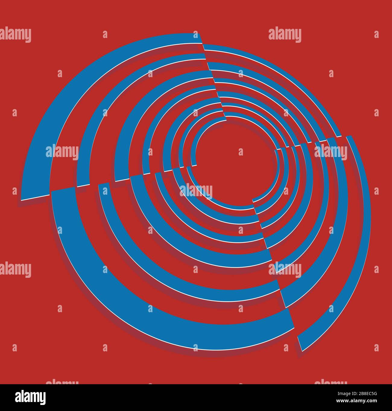 duotone curly, coil, gyration volute shape. twine vortex rotating in ...