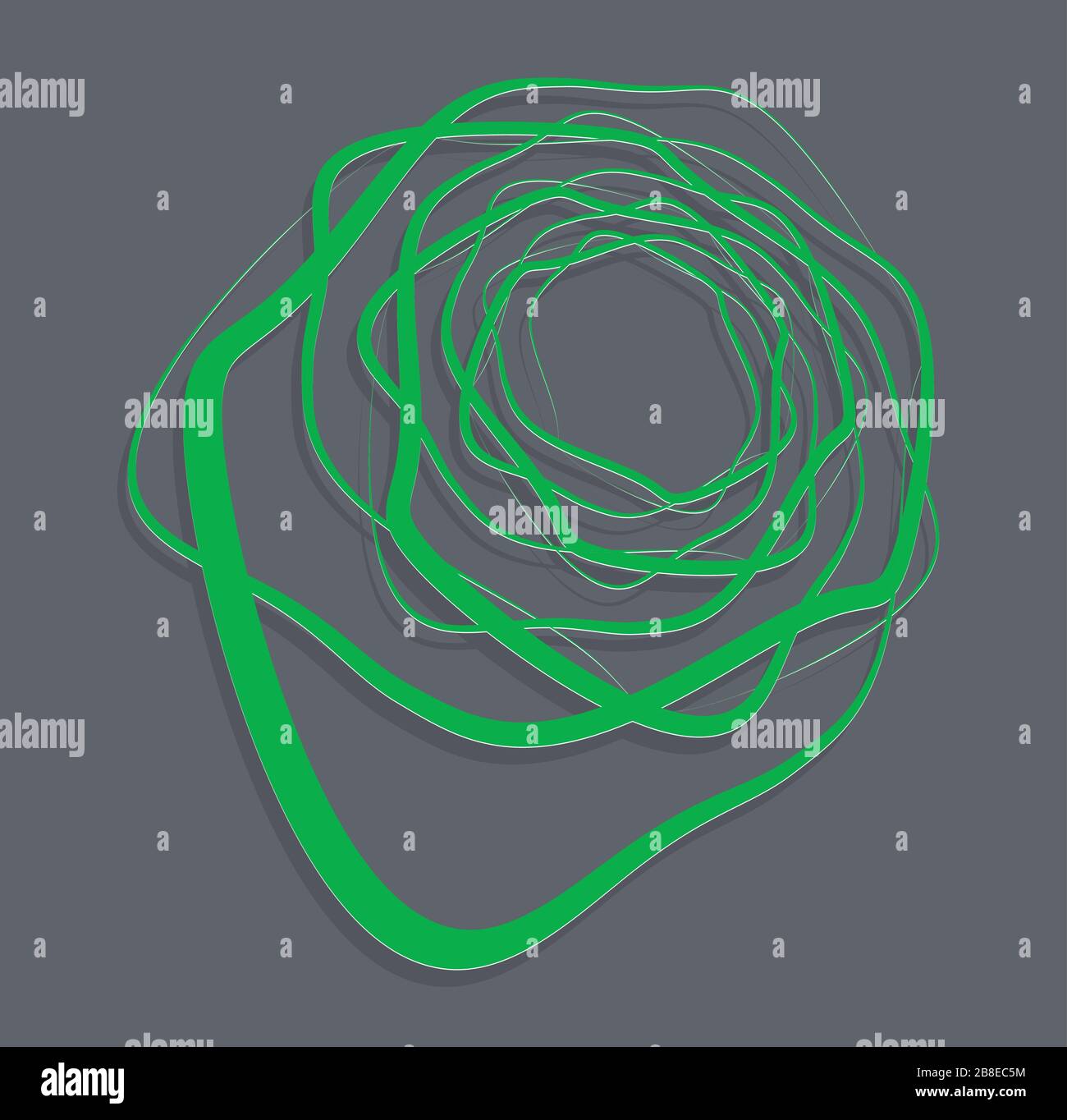 duotone curly, coil, gyration volute shape. twine vortex rotating in ...