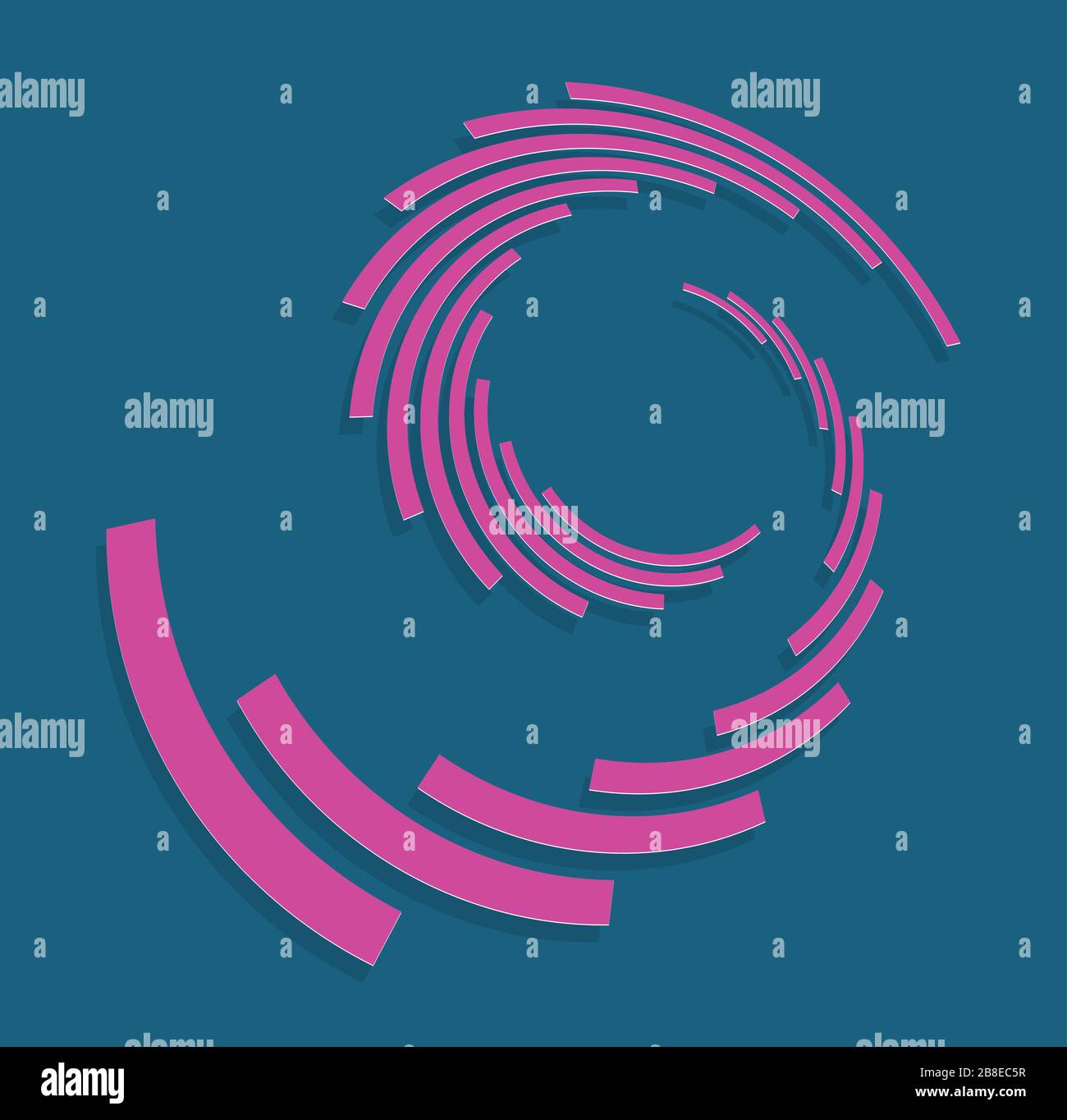 duotone curly, coil, gyration volute shape. twine vortex rotating in ...