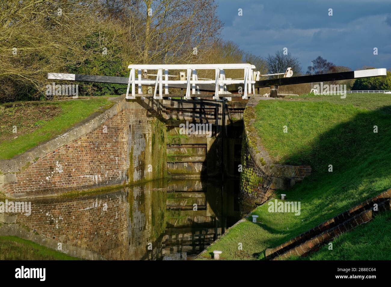 Herbert Lock, Caen Hill on the Kennet & Avon Canal, Devizes, Wiltshire, UK Stock Photo