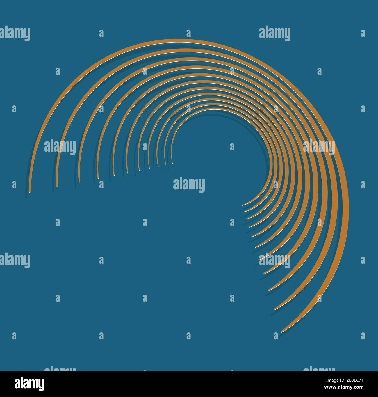 duotone curly, coil, gyration volute shape. twine vortex rotating in ...