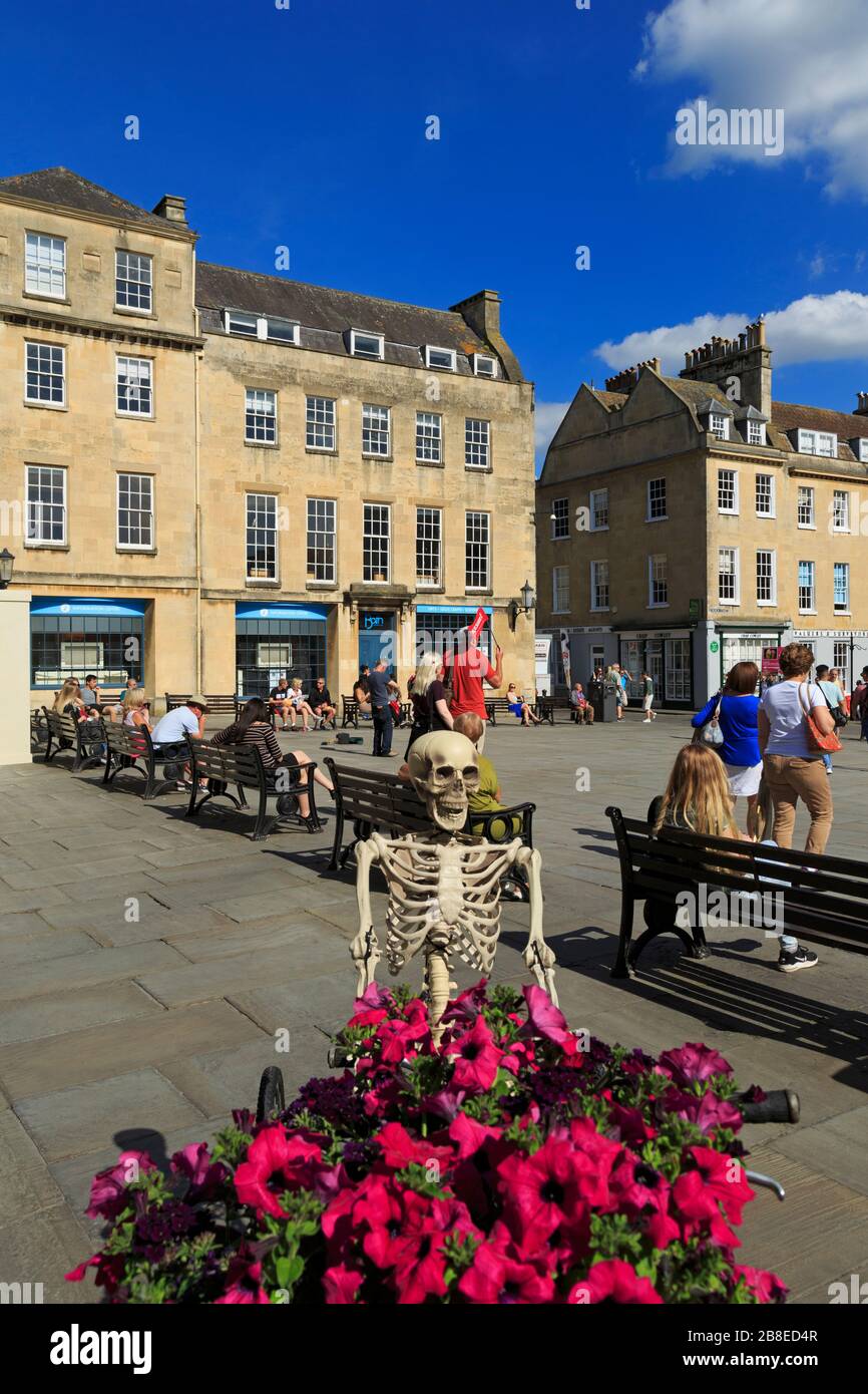 Bath Abbey Square, City of Bath, Somerset, England, United Kingdom ...