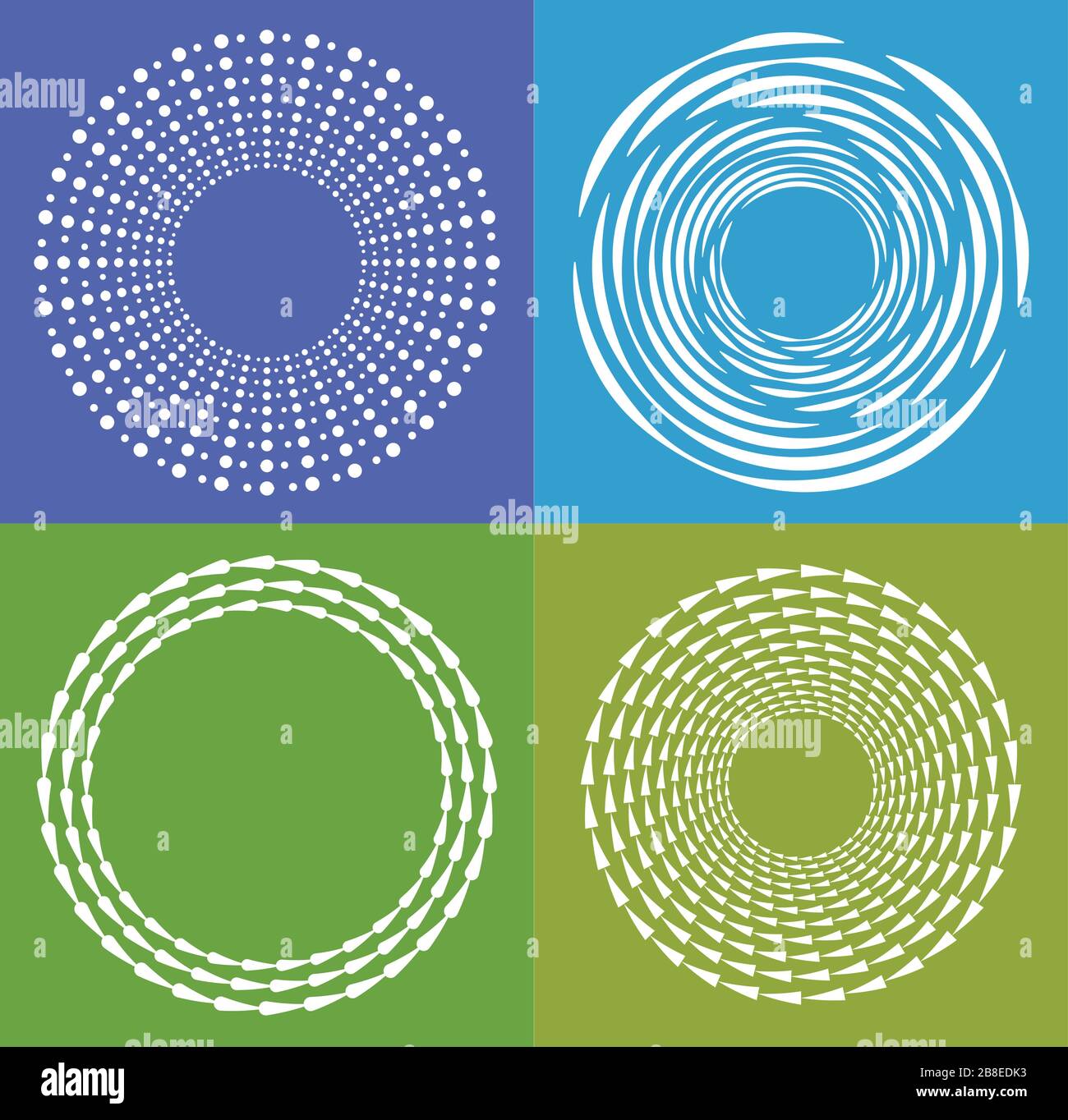 set of white helical, spiraling, curl and curly shapes. spiral, twirl