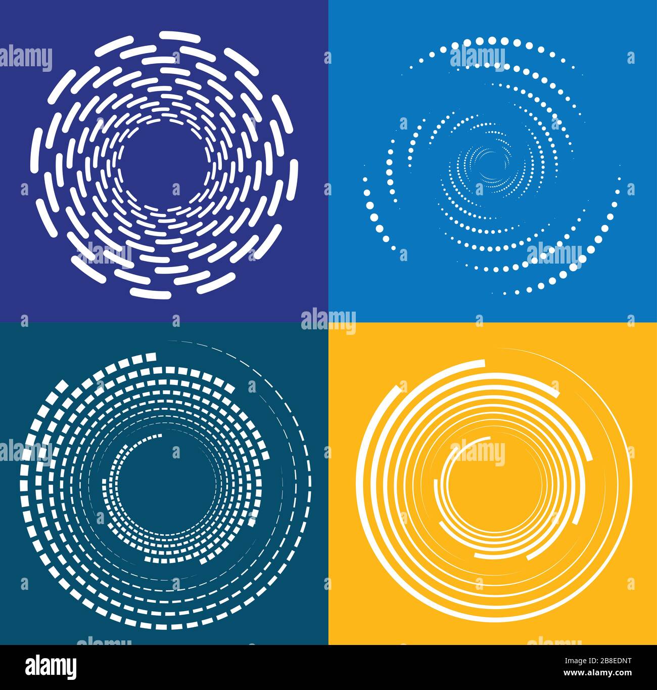 set of white helical, spiraling, curl and curly shapes. spiral, twirl