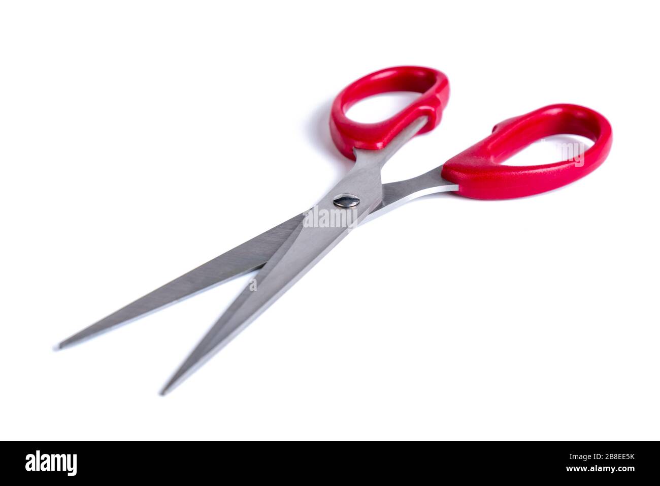 Red scissor sharp isolated on white background Stock Photo Alamy