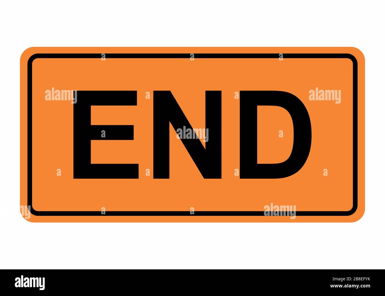 END warning road sign Stock Vector