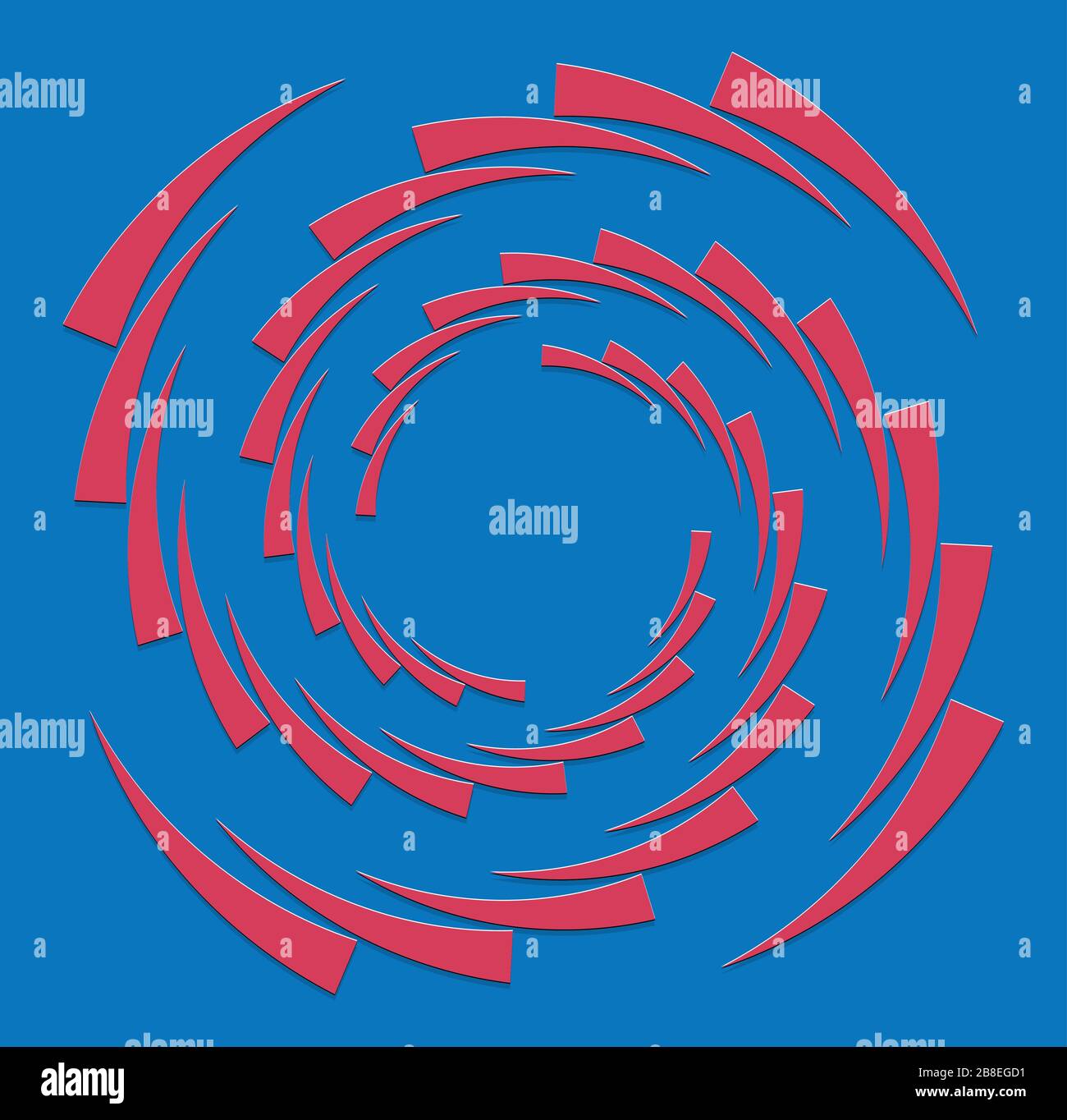 duotone curly, coil, gyration volute shape. twine vortex rotating in ...