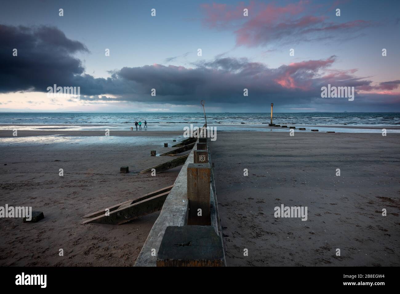 Portobello beach, Edinburgh at sunset Stock Photo Alamy