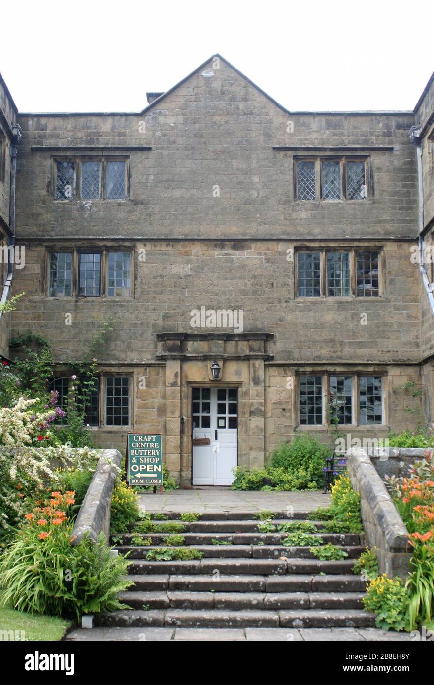 'Eyam Hall, in Eyam, Derbyshire, England.  Built in 1671.; 21 June 2007; Own work; Dave Pape; ' Stock Photo